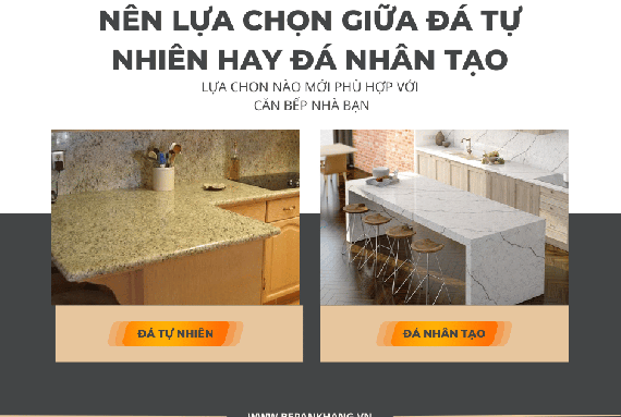 NÊN LỰA CHON GIỮA ĐÁ TỰ NHIÊN HAY ĐÁ NHÂN TẠO 